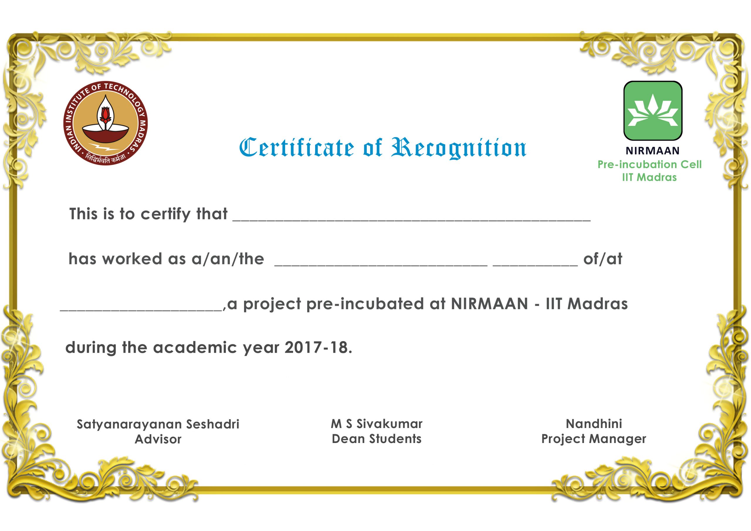 IIT Madras Certificates