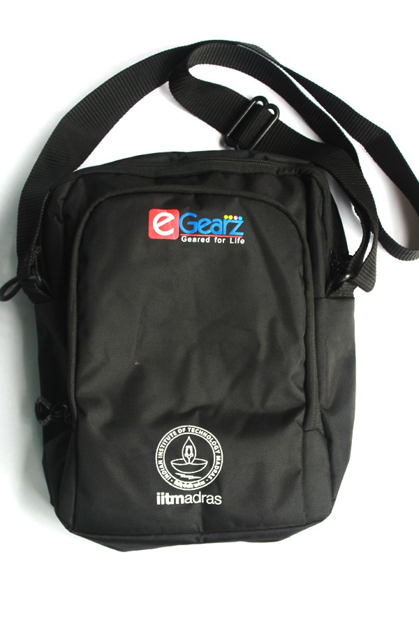 IIT Madras Messenger Bag - Black