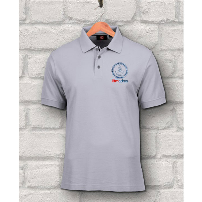 IIT Madras T Shirt Polo - Grey