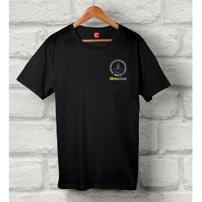IIT Madras T Shirt Round Neck - Black