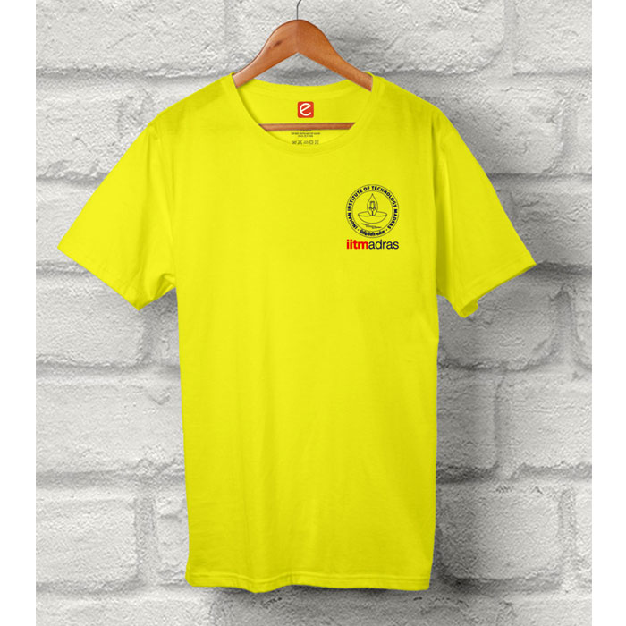 IIT Madras T Shirt Round Neck - Yellow