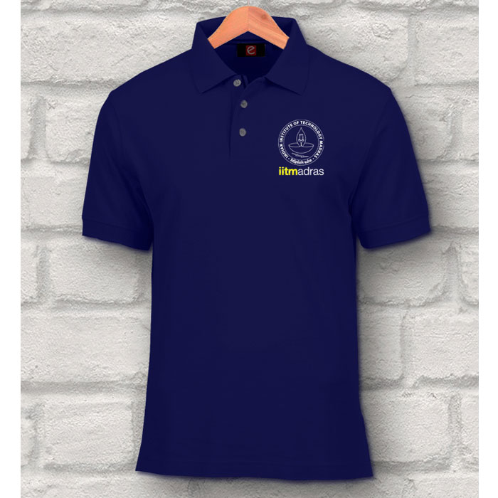 IIT Madras T Shirt Polo - Navy Blue