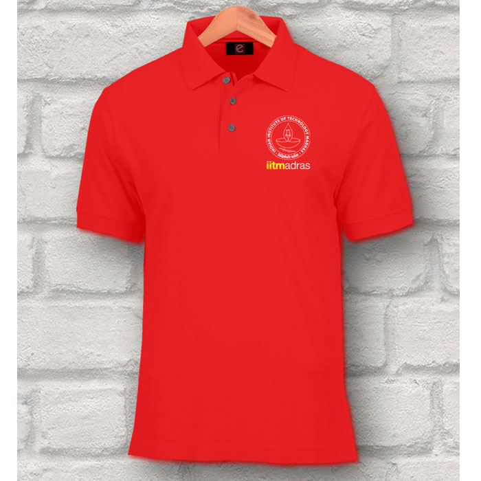 IIT Madras T Shirt Polo - Red