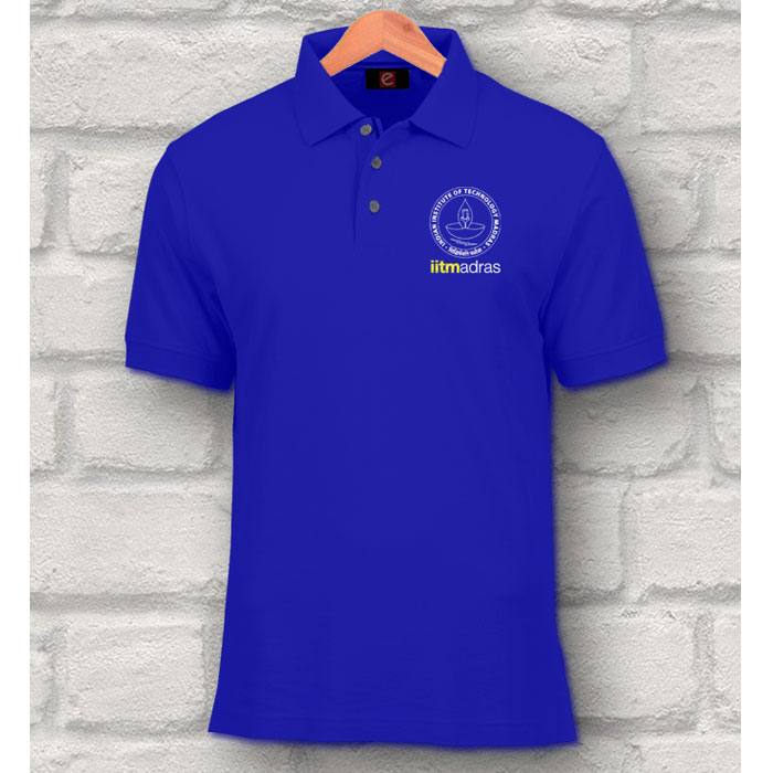 IIT Madras T Shirt Polo - Royal Blue