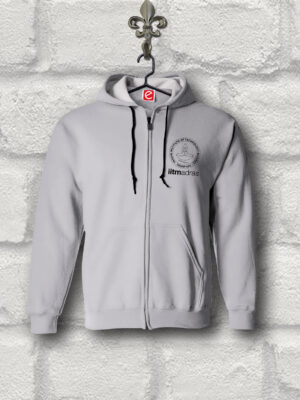 IIT Madras Hoodie - Grey with Front Zip