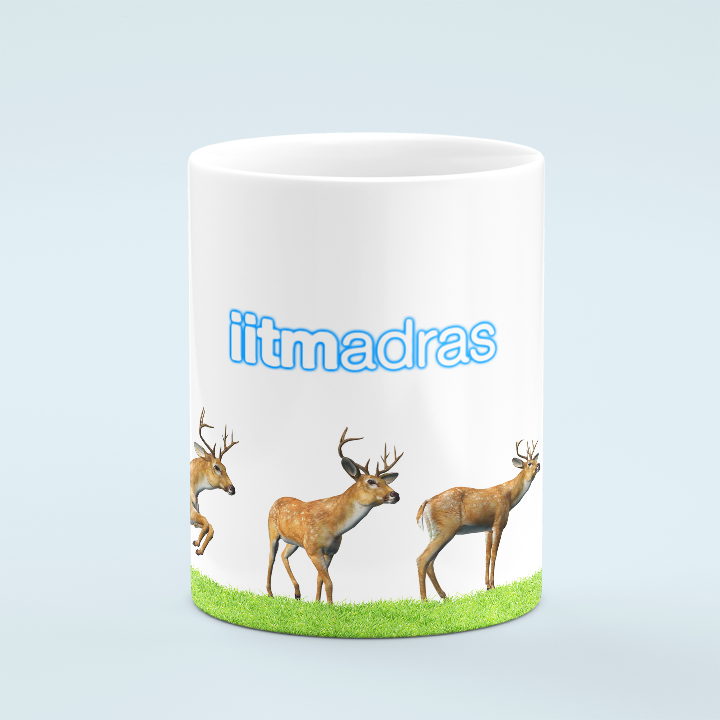 IIT madras coffee Mug Jumping deers 2