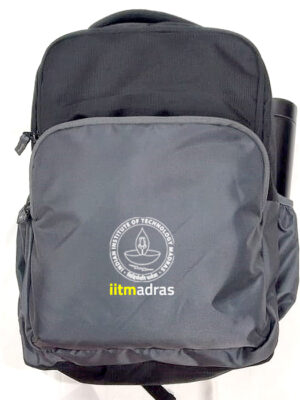 IIT Madras Laptop Bag - Black-Grey