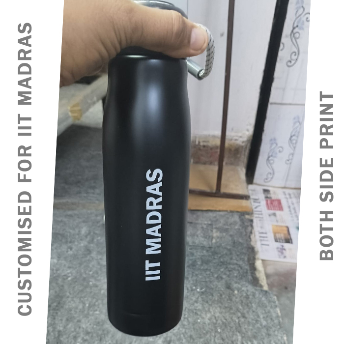 IIT Madras Water Bottle - Hot and Cold -Black